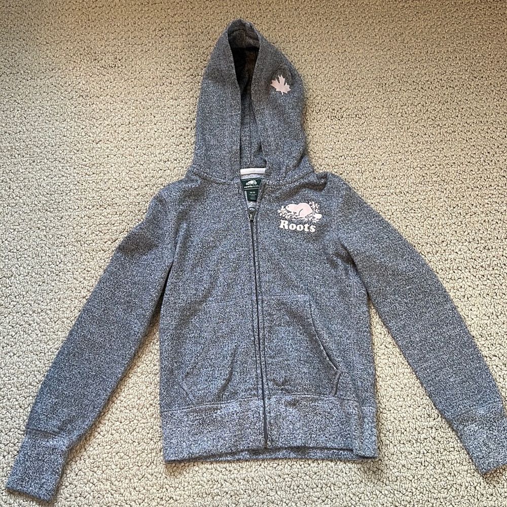 Kids Roots zip up hoodie